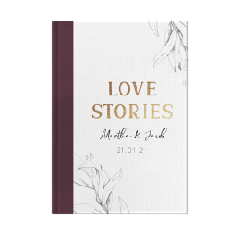 Personalised Love Stories hardback colour anniversary & relationship journal cover by FROM YOU TO ME