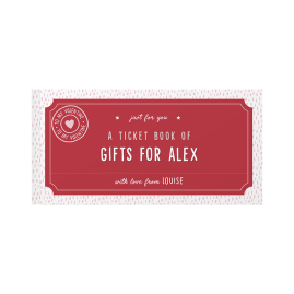 Personalised Book Of Relationship Tickets Dark Pink by FROM YOU TO ME