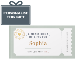 Personalised Book Of Giftable Tickets Green by FROM YOU TO ME